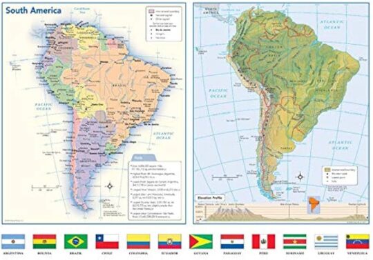Mapa Nº 25: America del Sur Fisica-Politica