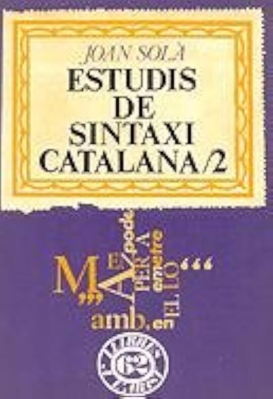 Sintaxi Basica del Catala (2ª Ed.) (Edición en Catalán)